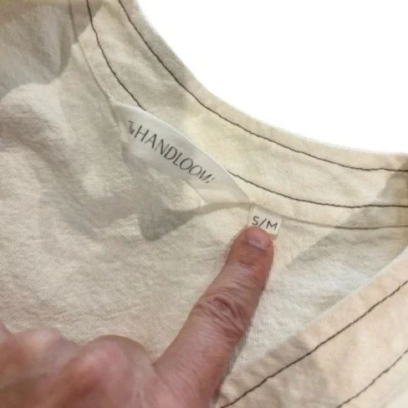 The Handloom Los Angeles Chloe Top Front Tie Crop Blouse Top - Picture 5 of 8